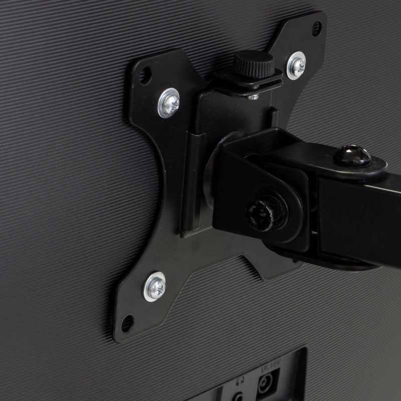 Supporti per Monitor Inclinabili e Girevole H360° Semplice Verniciato Nero Acciaio Emuca