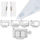 Tenda Zanzariera Magnetica 18 Magneti 100x220 cm per Porte e Finestre Bianca