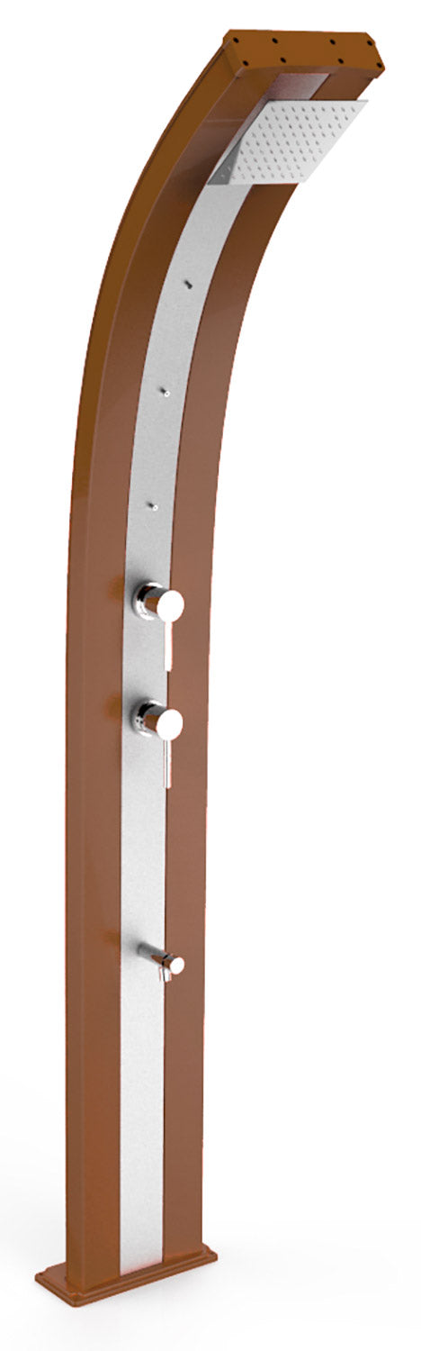 acquista Doccia Solare da Giardino 40L Miscelatore Nebulizzatore e Lavapiedi Arkema Dada Fascia Inox Oro Van Gogh