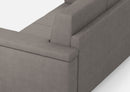 Divano Angolare 5 Posti 226x226x85 cm Marrak in Tessuto Grigio
