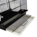 Voliera per Uccelli in Metallo Nero 41.5x29.5x56.5 cm 