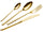 Servizio Set di Posate 24 Pezzi in Acciaio 18/10 PVD Eme Venice Tin Gold