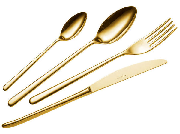 Servizio Set di Posate 24 Pezzi in Acciaio 18/10 PVD Eme Venice Tin Gold sconto