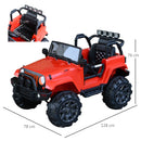 Macchina Elettrica per Bambini 12V Fuoristrada Rossa