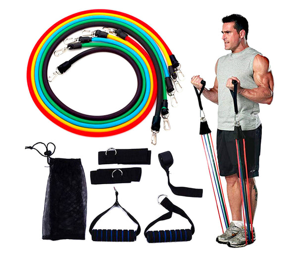 GORILLA SPORTS® Bande Elastiche - 5 Livelli di Resistenza e 2 GORILLA SPORTS® Bande Elastiche - 5 Livelli di Resistenza e 2