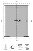 Casetta Box da Giardino Porta Utensili 300x400 cm in Legno Chiara