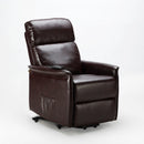 Poltrona Alzapersona Elettrica 1 Motore 60x73x104 cmin Similpelle Marrone Scuro