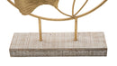 Scultura Little Leaf 50x12,5x64 cm in Ferro e MDF Oro