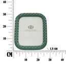 Cornice Block 26x1,8x31 cm in Poliresina e Vetro Verde