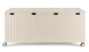Baule Contenitore da Esterno 182x89,4x70h cm Apertura Facile e Ruote in Alluminio Ocean L Seta 