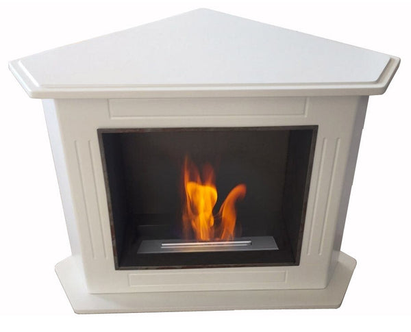 Camino a Bioetanolo da Pavimento Angolare 85x65 cm Vannini Donatello Bianco sconto