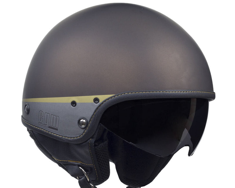 Casco Demi-Jet per Scooter CGM Granada 105G Marone Opaco Varie Misure