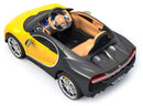 Macchina Elettrica per Bambini 12V con Licenza Bugatti Chiron Gialla