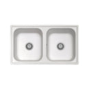 Lavello 86x50 cm 2 vasche bianco Samet