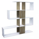 Libreria Adrianne 145x29x145 h cm in Truciolare bilaminato Bianco