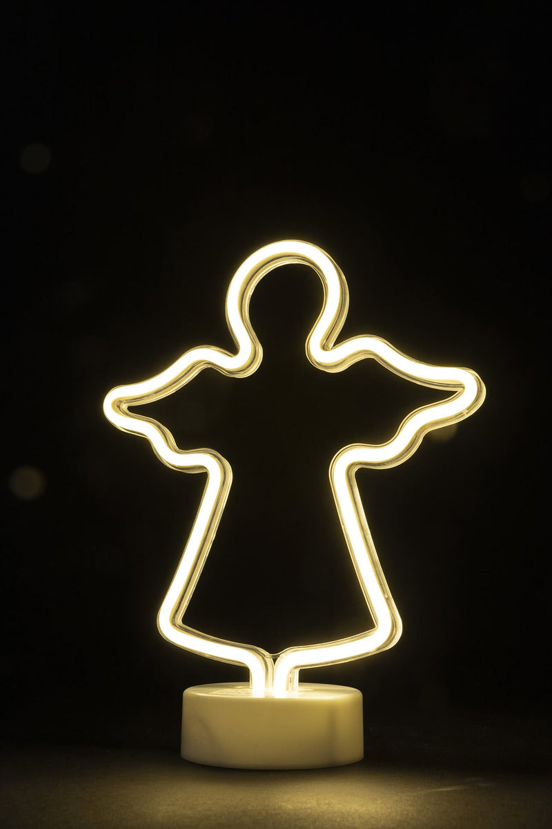 Angelo Luminoso Neon a Led H30  cm Soriani Bianco