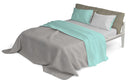 Set Lenzuola Sopra Sotto e Federe Doubleface Verde Acqua\/Grigio Chiaro