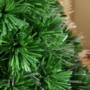 Albero di Natale Artificiale 90 cm 90 Rami in PVC e Fibra Ottica Verde 