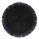 Set 4 Tovagliette con Frange Ø38x0,3 cm  in Carta effetto Juta VdE Tivoli 1996 Shades of Stones