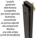 Fontanella da Giardino con Rubinetto in Ottone 20x10x100 cm in Acciaio Bianco
