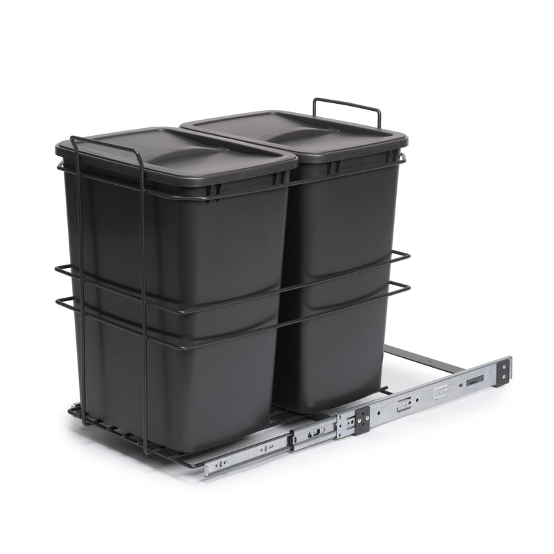 Pattumiera da Cucina ad Estrazione 2x 35 L in Plastica Emuca 