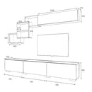 Parete attrezzata Free bianco ghisa