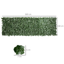 Rotolo di Siepe Finta per Balcone e Giardino 300x100 cm con Foglie di Edera in PE Verde Scuro      