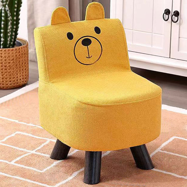 acquista Sedia Poltrona per Bambini 30x30x45 cm Design Orsetto Morbido Giallo