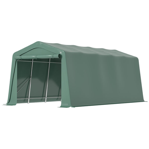 Tendone Garage per Auto Attrezzi 600x255-310x255 cm in Acciaio e PVC Verde Scuro acquista
