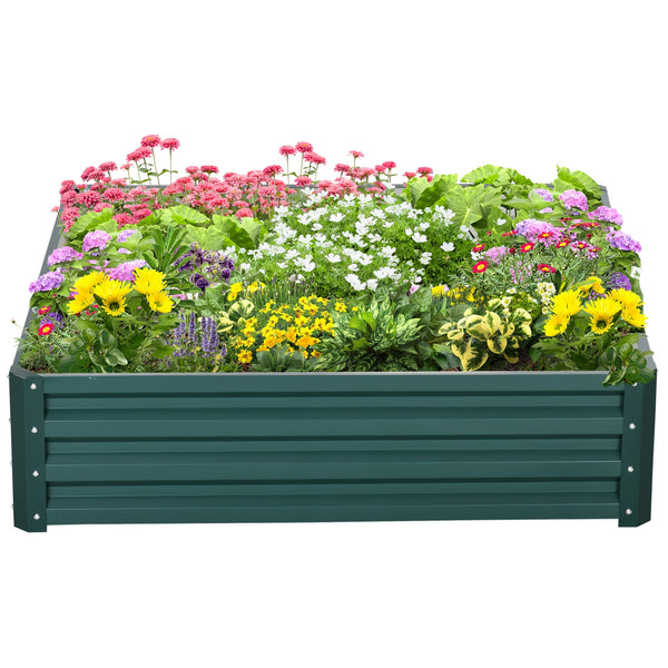 prezzo Letto per Orto Rialzato a Fondo Aperto con Rivestimento 120x120x30 cm in Acciaio Zincato Verde