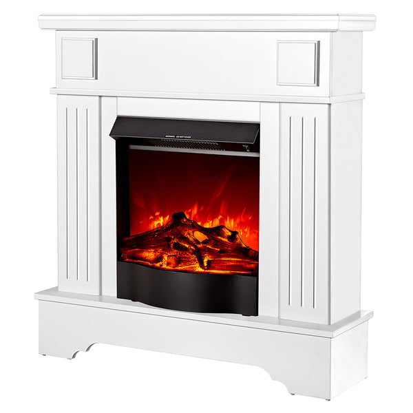 prezzo Camino Elettrico da Pavimento 109,2x103,4x30 cm Effetto Fiamma 1600W Marina Extra & Corsica Bianco