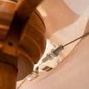 Mezzo Ombrellone da Giardino 1,5x3m Palo in Legno Ecrù