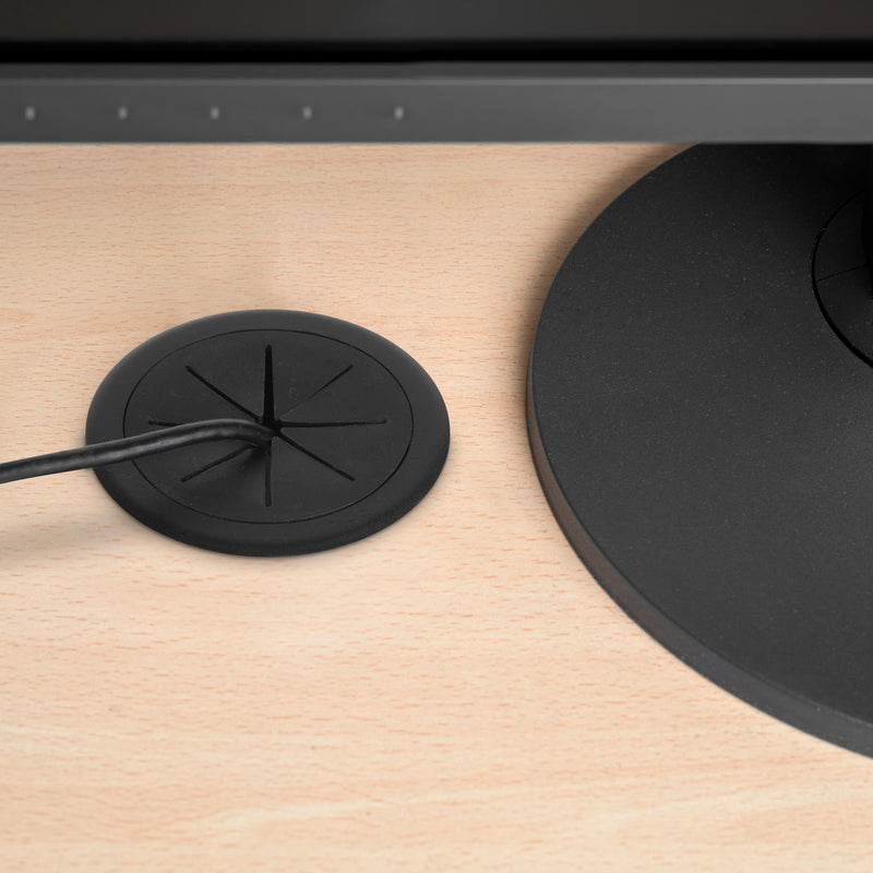 Passacavi da Tavolo Roundot Imballo 10 Pezzo Plastica Nera Tecnoplastica Emuca