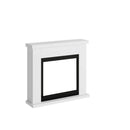 Camino Elettrico da Pavimento 99x88,3x25 cm Effetto Fiamma 1500W Sined Asciano Bianco