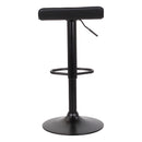 Set 2 Sgabelli 38x40x54/74 cm in Ecopelle con Base Nera Nero