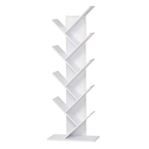 Libreria ad Albero 50x28x142 cm 10 Ripiani Bianca online