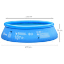 Piscina Gonfiabile Autoportante Ø274x76 cm in PVC Blu