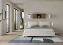 Letto Matrimoniale Imbottito in Similpelle Antea Large Bianco Varie Misure