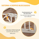Cancelletto per Cani taglia Piccola e Media 74-100x76 cm in Acciaio e PA Bianco