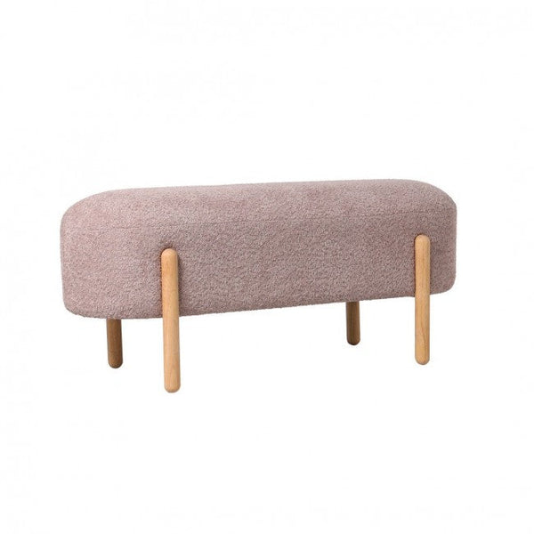 acquista Panca 108x41,5x48 cm Dalia in Bouclè Rosa Antico