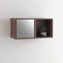 Pensile da Soggiorno 1 Anta 34x27x34 cm Specchio TFT Marte Pietra Marrone