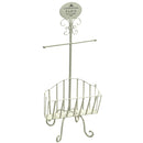 Piantana Porta Rotolo a Stelo in Metallo con Portariviste 34x23H82cm Paris