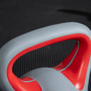 Kettlebell per Allenamento 14 Kg Base Piatta e Impugnatura per Stacchi in PU e Sabbia Rosso