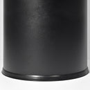 Cestino Gettacarte Ø38,5 cm in Metallo Nero Opaco 52L con Coperchio Girevole