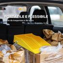 Set 2 Rampe di Carico Auto in Plastica 3 Tonnellate Antiscivolo Giallo      
