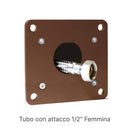 Fontana da Giardino 20x12x85 cm in Alluminio e Acciaio Wick Ruggine   