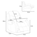 Poltrona Relax Reclinabile Manuale 100x72x74 cm in Similpelle Marrone