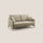 Divano 2 Posti 140x94x90 cm in Tessuto Beige