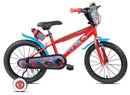 Bicicletta per Bambini 16" Marvel Spiderman Freni Caliper e Stabilizzatori in Acciaio Hi-Ten Rosso