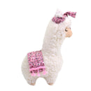 Pupazzo Lama bianco con fiocco fiorellini rosa cm 28x14xh45